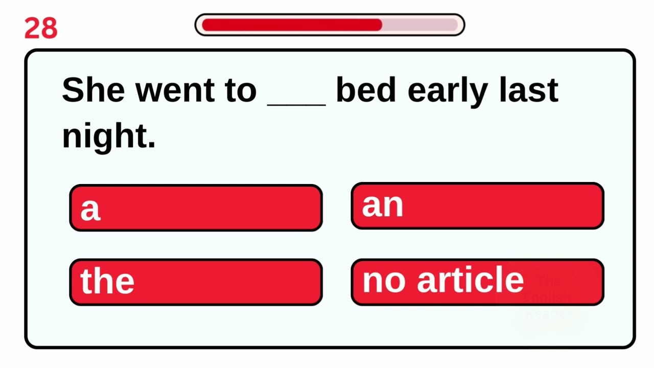 Practice Articles Quiz Online | A, An, The MCQs