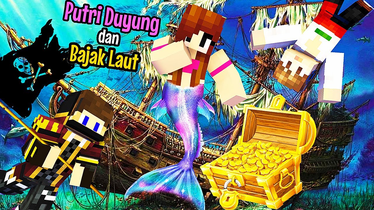 KISAH PUTRI DUYUNG FYNA yang CURANGIN BAJAK LAUT YOUTUBER MINECRAFT INDONESIA!! 😂😂😂