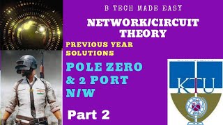 Pole zero plot Network / Circuit Theory: University Previous Year Questions Solutions