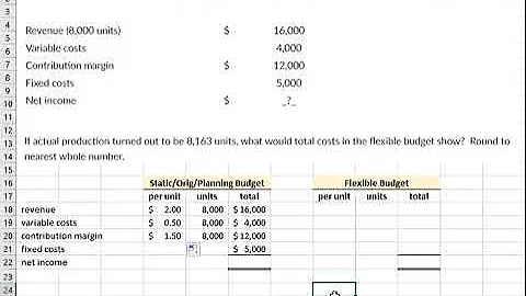 ACC 205 Jazz Co flexible budget total expenses