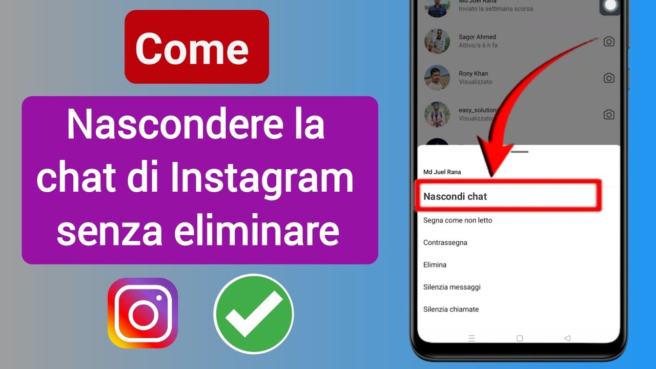 Come nascondere la chat di Instagram senza eliminare (2023) Nascondi