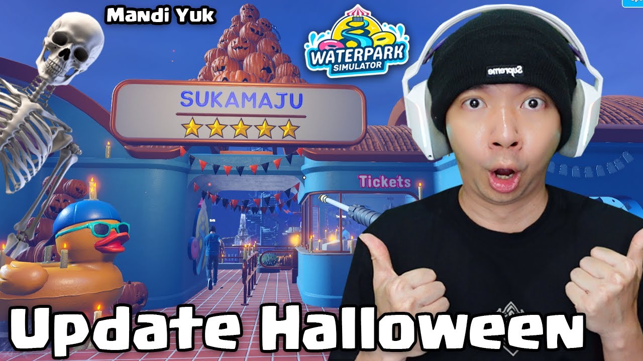 Prosotan Baru dan Tamu Menyeramkan - WaterPark Simulator Indonesia Halloween Update