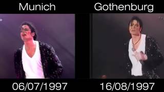 Michael Jackson - Billie Jean - Live Munich vs Gothenburg 1997 HIStory World Tour