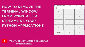 Removing the Terminal Window from PyInstaller - Streamline Your Python Apps