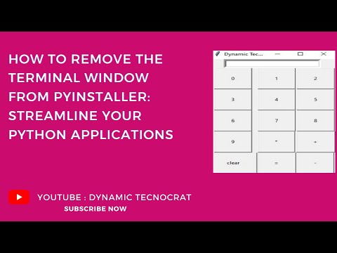 Removing the Terminal Window from PyInstaller - Streamline Your Python Apps