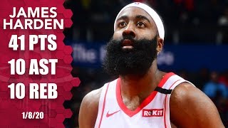 James Harden’s 41-point triple double pushes Rockets past Hawks | 2019-20 NBA Highlights