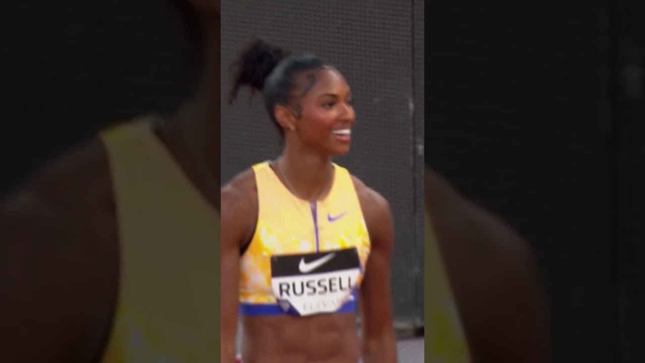 Equal 6th best of all time with 12.20 for Masai Russell in the 100m hurdles #DiamondLeague
