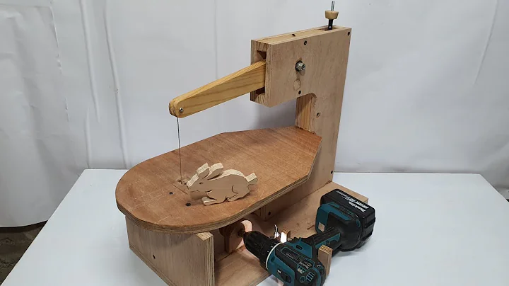Homemade A Scroll Saw || DIY Drill Powered Wooden Scroll Saw Assembly