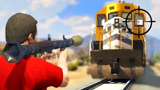 Second attempt to stop the train in GTA 5 / gameplay