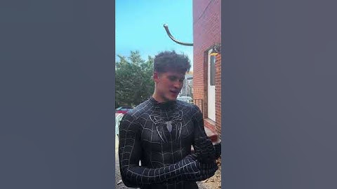 bro went all out for halloween 💀 #spiderman #halloween #shorts