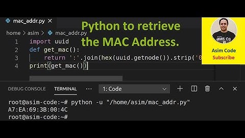 Python retrieve the MAC Address on a given system