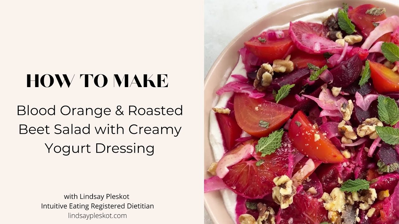 beet avocado orange salad with yogurt dressing Blood Orange & Roasted Beet Salad with Creamy Yogurt Dressing