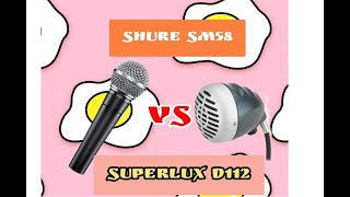 Superlux D112 VS shure sm58. Отличие двух микрофонов. Губная гармоника и микрофоны.