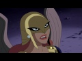 Hawkgirl chooses to help the justice league