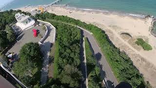 Полет на параплане в Морском парке, Бургас, Болгария. Paragliding at Burgas Sea Graden, Bulgary.