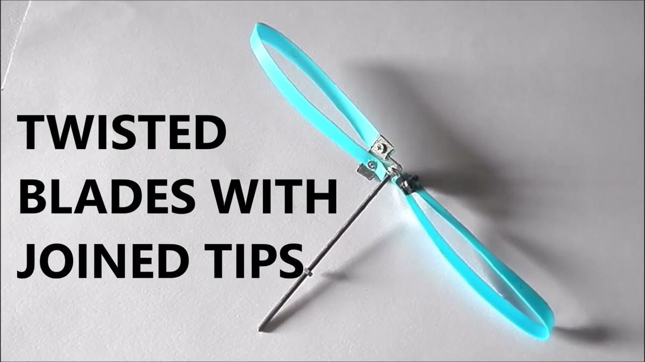 Most efficient propeller ever wit twisted blades with pair joined tips for DRONE Vario Copter