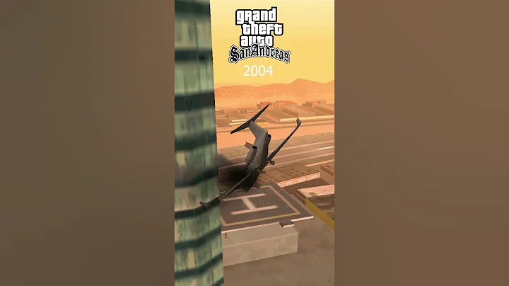 HITTING THE WING OF A PLANE GTA EVOLUTION ‪#gta #gtav #gta5 #gtasanandreas #gta4 #shorts