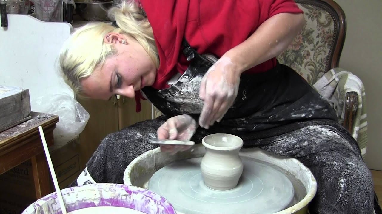 Throwing a Flared Mug on the Pottery Wheel - YouTube