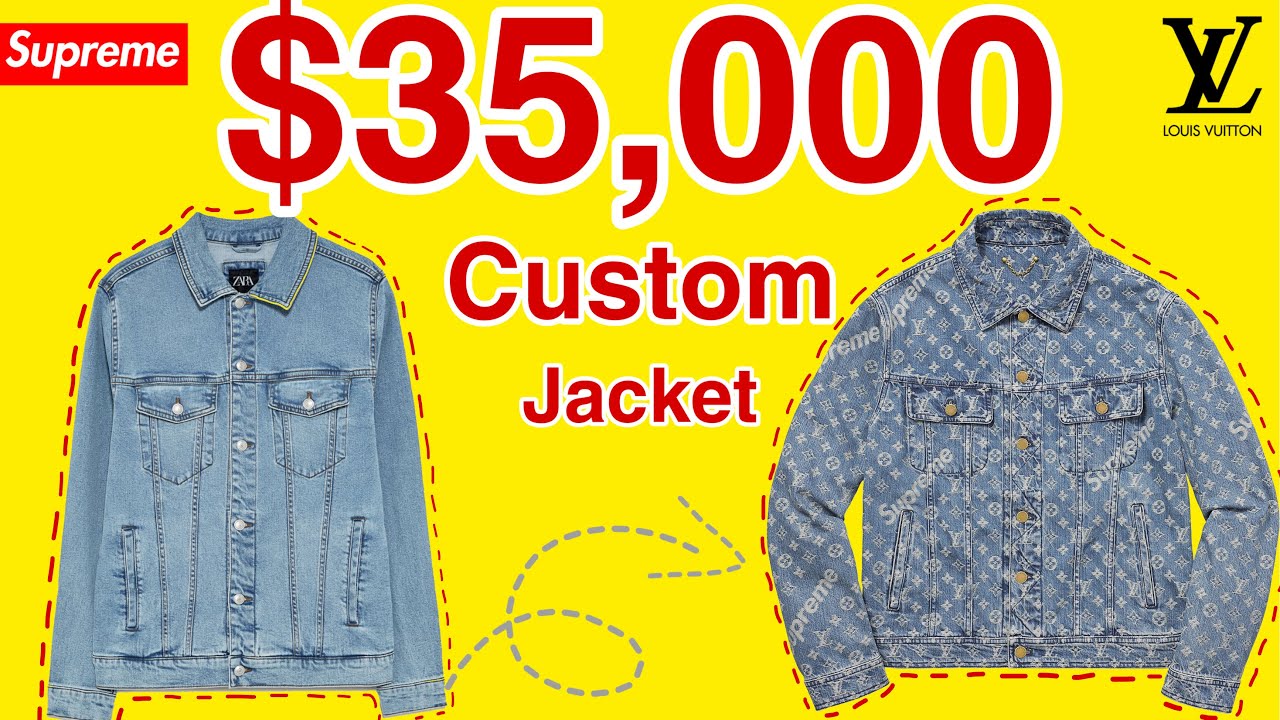 HOW TO MAKE $35,000 JACKET, (GIVEAWAY) /LOUIS VUITTON X SUPREME