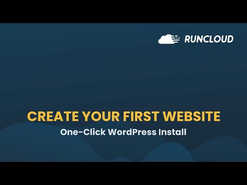 How To Create Your WordPress Website With RunCloud - One-Click WordPress Install