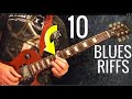 10 Blues Riffs - Guitar Lesson - Beginners