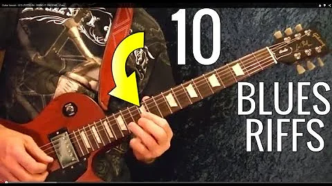 10 Blues Riffs Guitar Lesson For Beginners. BLUESMASTER Guitar