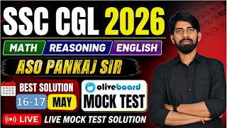OLIVE BOARD APPLICATION CGL LIVE MOCK 16-17 MAY | ASO- PANKAJ SIR 18 MAY