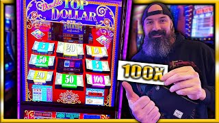 HUGE 100X Win On Double Top Dollar! Seminole Hard Rock Casino Tampa!