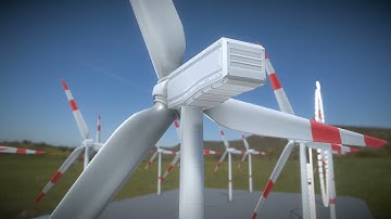 Low-Poly Wind Turbine 100m - Perspective 4