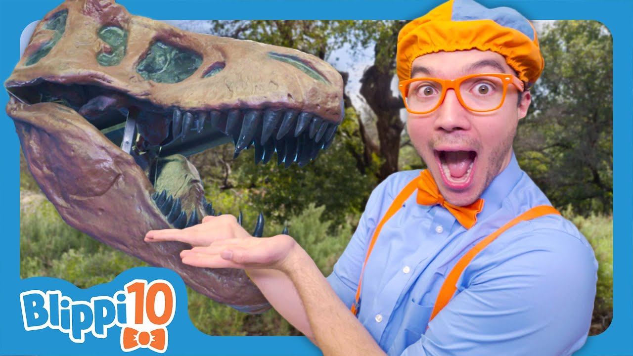 Blippi's Top Ten Dino Moments! BEST OF BLIPPI! Learn Colors and