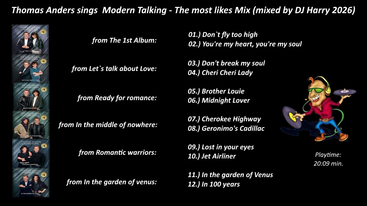 Thomas Anders sings Modern Talking - The most likes Mix (mixed by DJ Harry 2026)