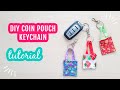 DIY Coin Tote Bag Pouch Keychain Sewing Tutorial. Easy And Quick To Make Coin Pouch. #coinpouch