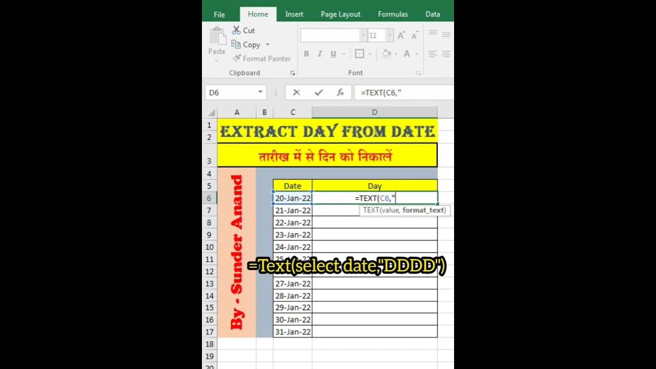 Extract day from date amazing excel tricks excel tips 