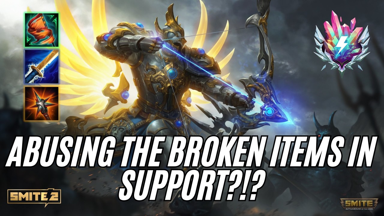 ABUSING THE BROKEN ITEMS IN SUPPORT?!? - Chiron Support Deity Smite 2 Ranked Gameplay