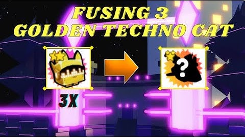 What happens when you Fuse 3 Golden Techno Cat | Pet Simulator X