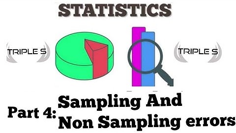 #Statistics -Part 4 - Sampling and Non Sampling Errors || JKSSB Accounts Assistant