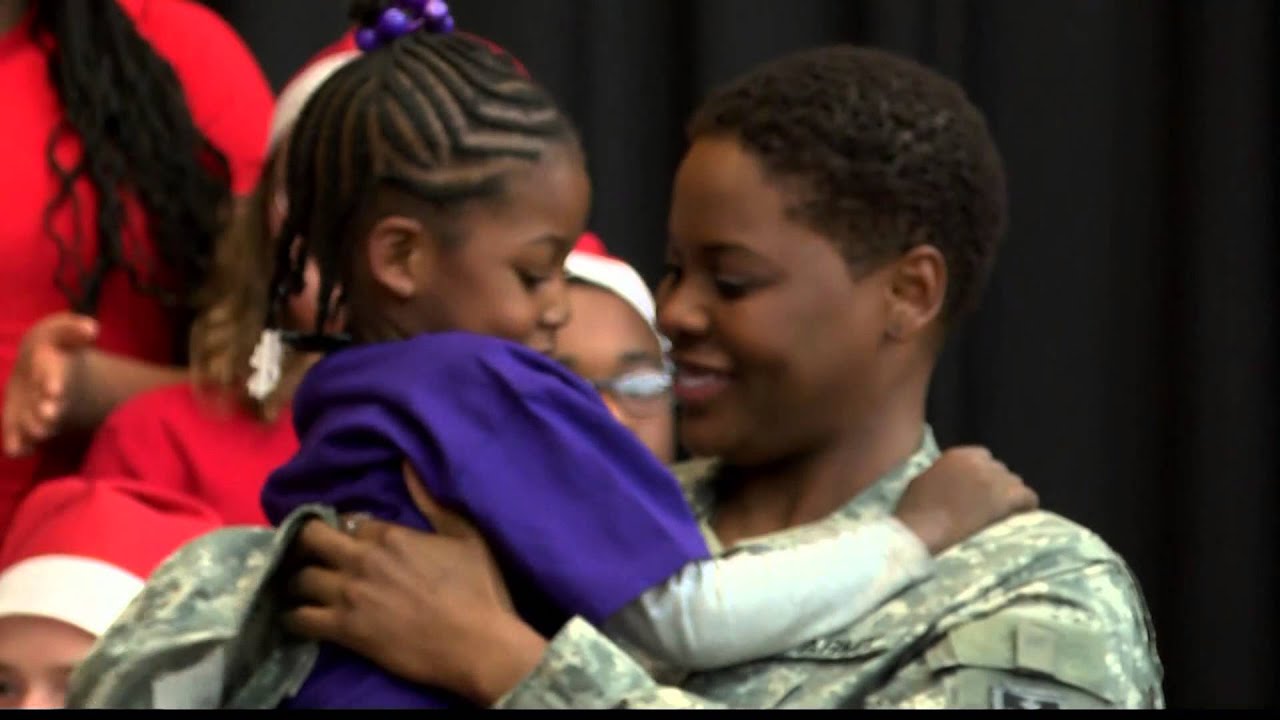 Soldier Surprises Daughter