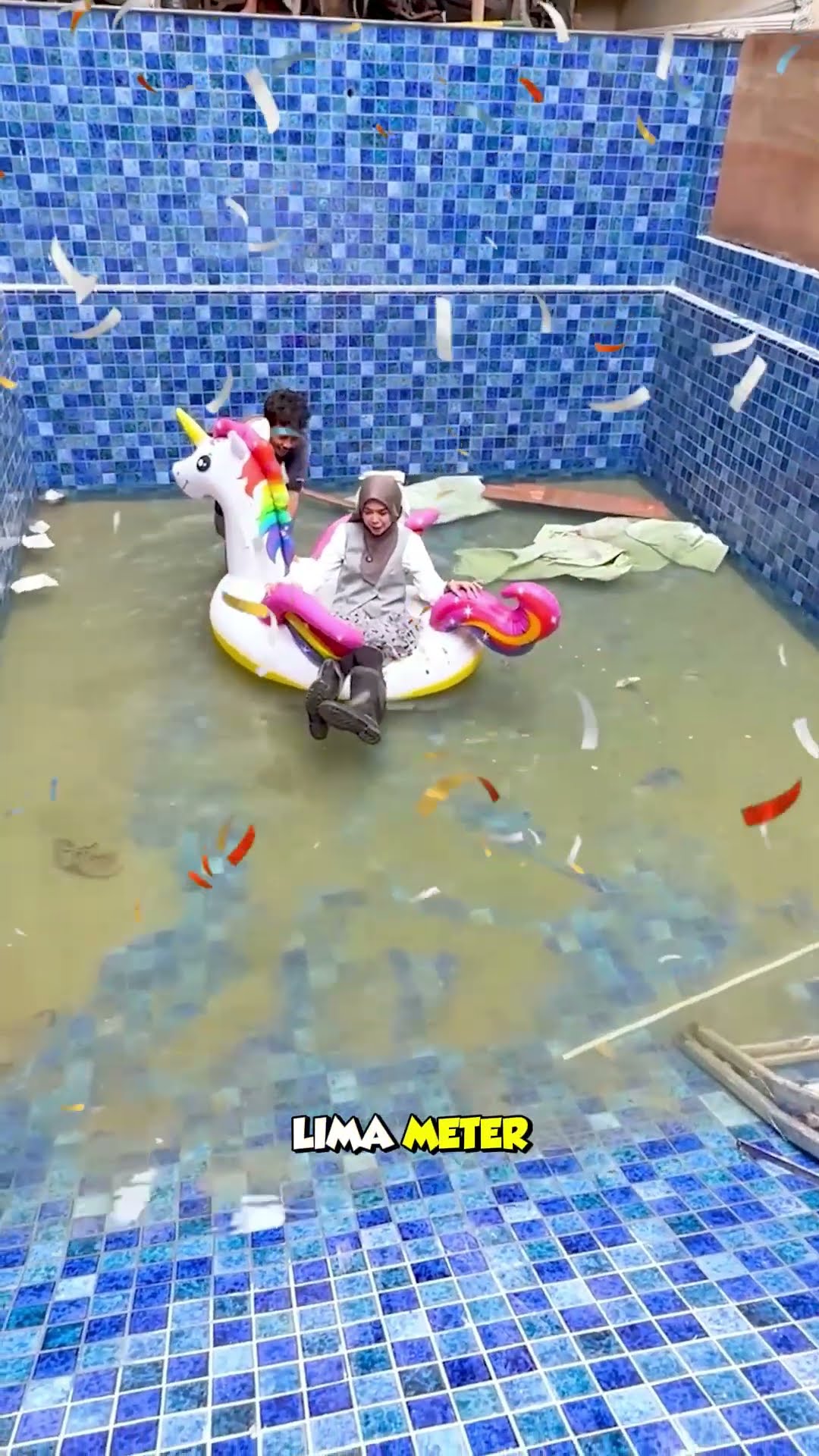Ricis kejebak di Kolam 5 Meter.. #riaricis