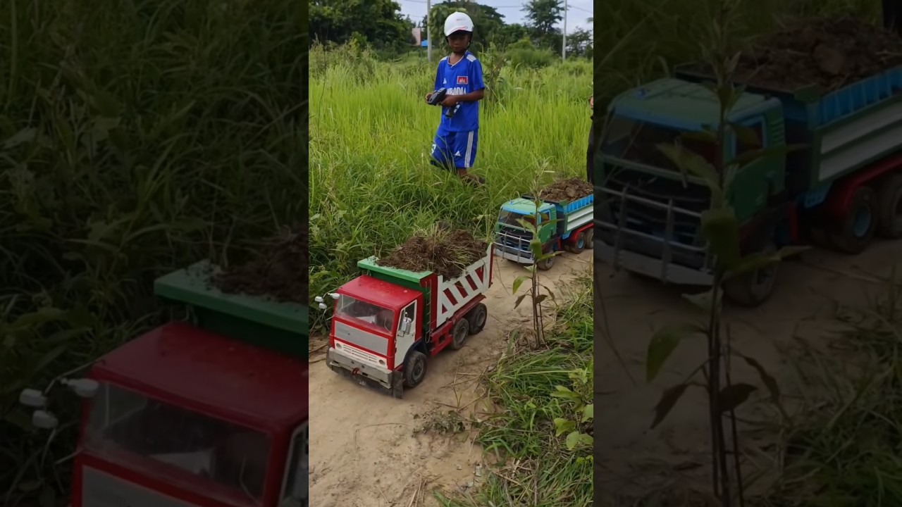 RC Dump Trucks Hauling Dirt Like the Real Thing! 
