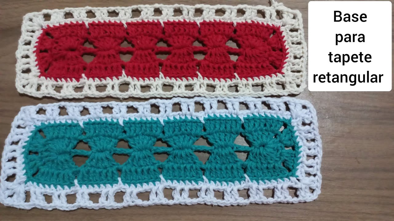 Base Laço para tapete retangular de crochê