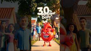 ❤️ How 30 Mins of Walking Transforms Your Heart! #hearttouching #health
