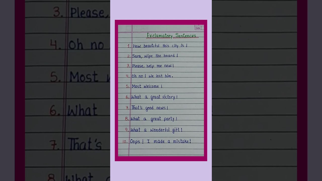 exclamatory sentences 