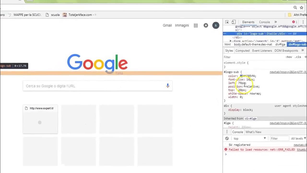 tutorial come cambiare le scritte su google - YouTube