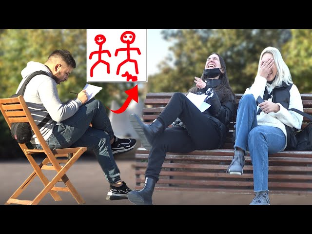🔥ARTIST WITHOUT TALENT Paint stranger people✍️ - 😂AWESOME REACTIONS😂 class=