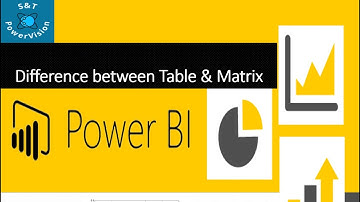 2.31 Difference between table and matrix in Power BI