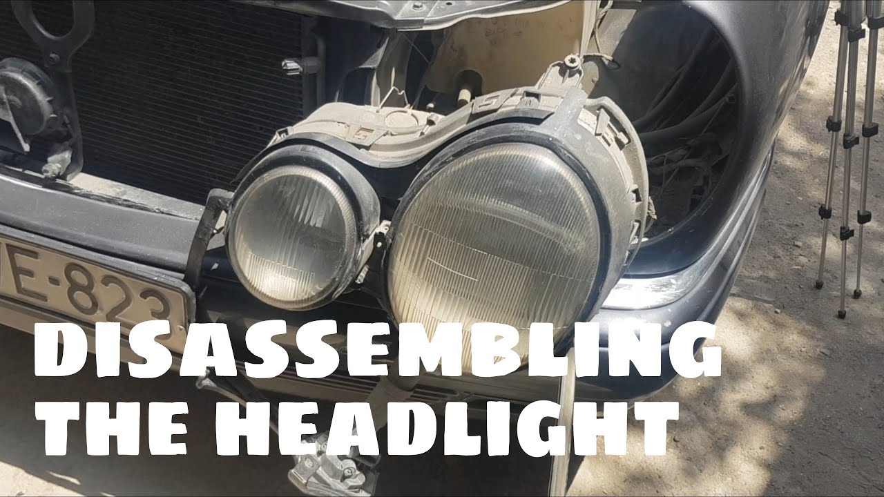 How to Disassembling the Headlight of Mercedes w210 YouTube