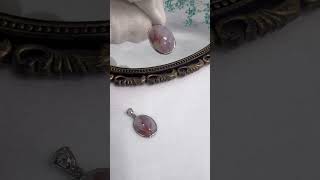 珊瑚瑪瑙 ペンダントトップ プルームアゲート 赤珊瑚のよう ポルトガル