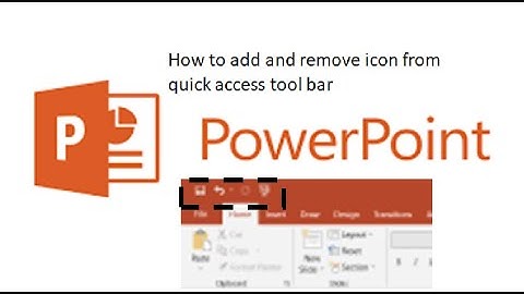How to add and delete icons from quick access toolbar video 11