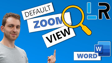 MS Word: Set default zoom view upon start - 1 MINUTE