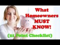 What Homeowners MUST KNOW!  (21 Point Checklist!)